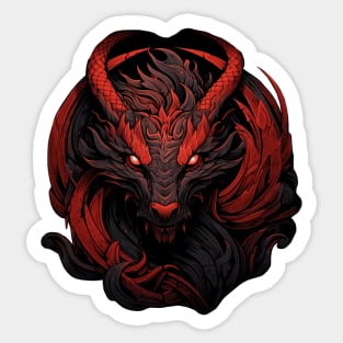 Fiery Red Dragon Sticker